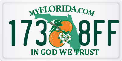 FL license plate 1738FF