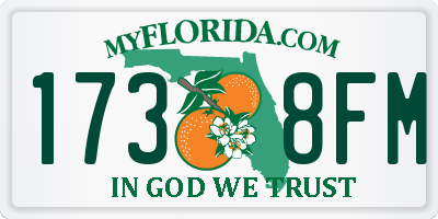 FL license plate 1738FM