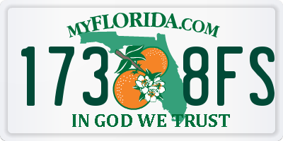 FL license plate 1738FS