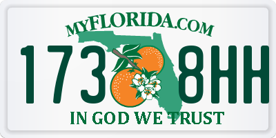 FL license plate 1738HH