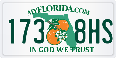 FL license plate 1738HS