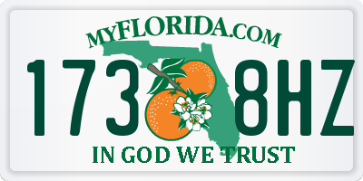 FL license plate 1738HZ