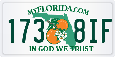 FL license plate 1738IF