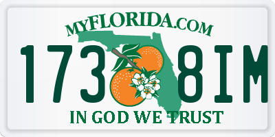 FL license plate 1738IM