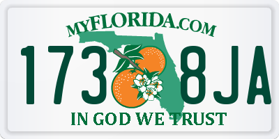 FL license plate 1738JA