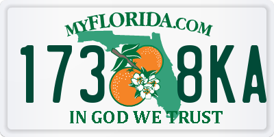 FL license plate 1738KA