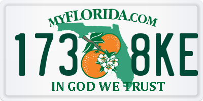 FL license plate 1738KE