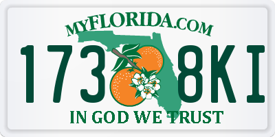 FL license plate 1738KI