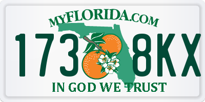 FL license plate 1738KX