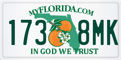 FL license plate 1738MK