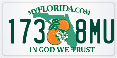 FL license plate 1738MU