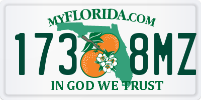 FL license plate 1738MZ