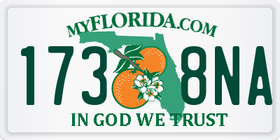 FL license plate 1738NA