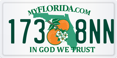 FL license plate 1738NN