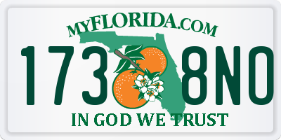 FL license plate 1738NO