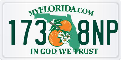 FL license plate 1738NP