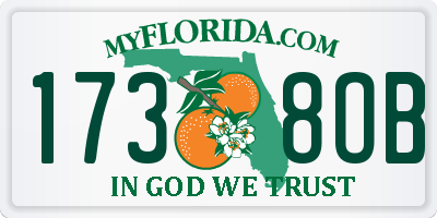 FL license plate 1738OB