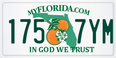 FL license plate 1757YM