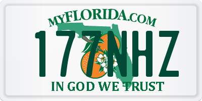 FL license plate 177NHZ