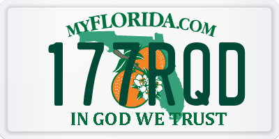 FL license plate 177RQD