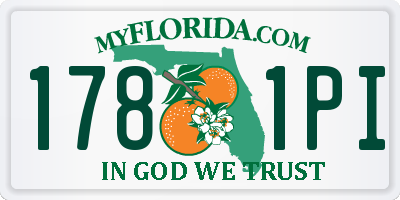 FL license plate 1781PI