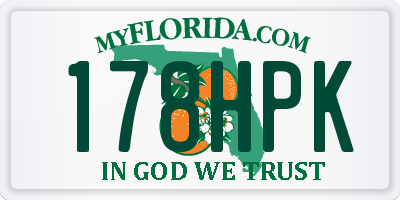 FL license plate 178HPK