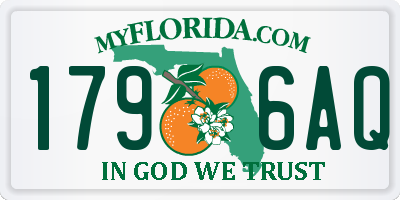 FL license plate 1796AQ