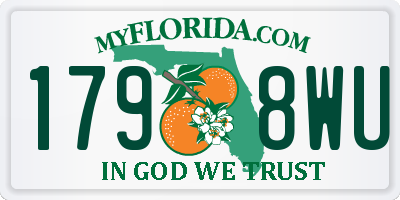 FL license plate 1798WU
