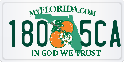 FL license plate 1805CA