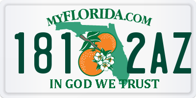 FL license plate 1812AZ