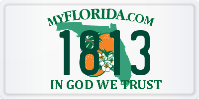 FL license plate 1813