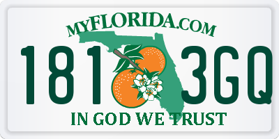 FL license plate 1813GQ