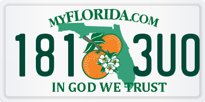 FL license plate 1813UO