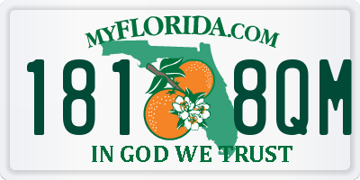 FL license plate 1818QM