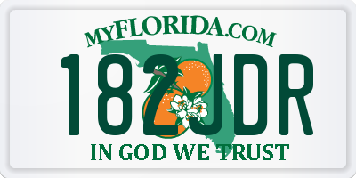 FL license plate 182JDR