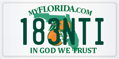 FL license plate 183NTI