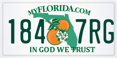 FL license plate 1847RG