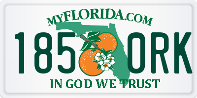 FL license plate 1850RK
