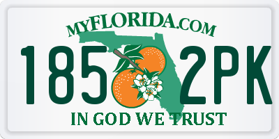 FL license plate 1852PK