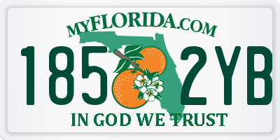 FL license plate 1852YB