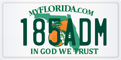 FL license plate 185ADM