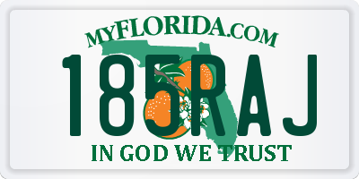 FL license plate 185RAJ