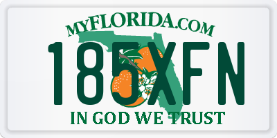 FL license plate 185XFN