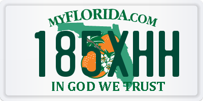 FL license plate 185XHH