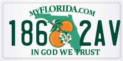 FL license plate 1862AV