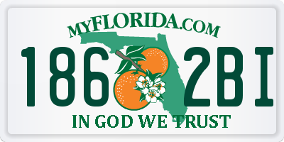 FL license plate 1862BI