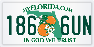 FL license plate 1866UN