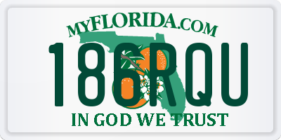 FL license plate 186RQU