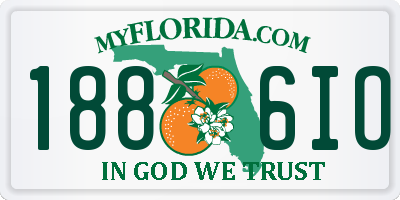 FL license plate 1886IO