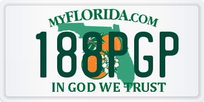 FL license plate 188PGP